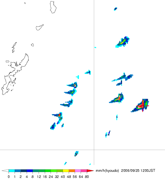 気象レーダー画像