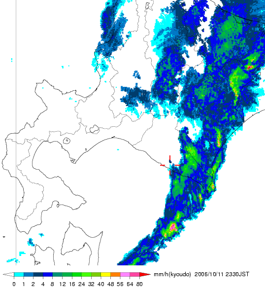 気象レーダー画像