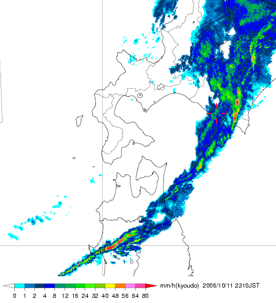 気象レーダー画像