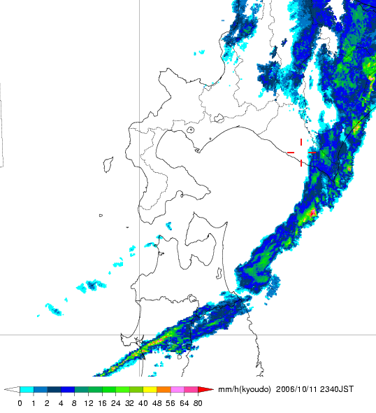 気象レーダー画像