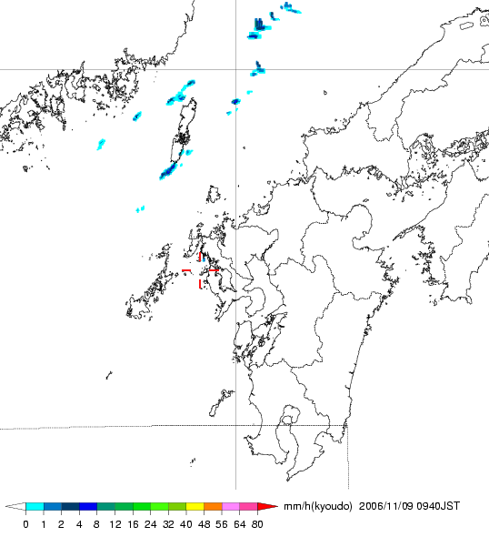 気象レーダー画像