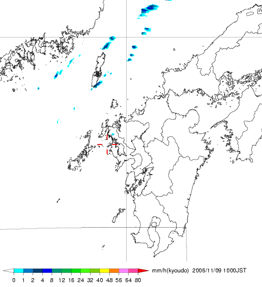 気象レーダー画像