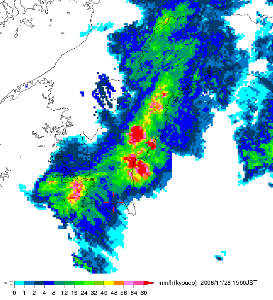 気象レーダー画像