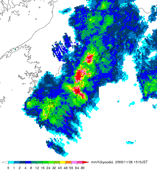 気象レーダー画像