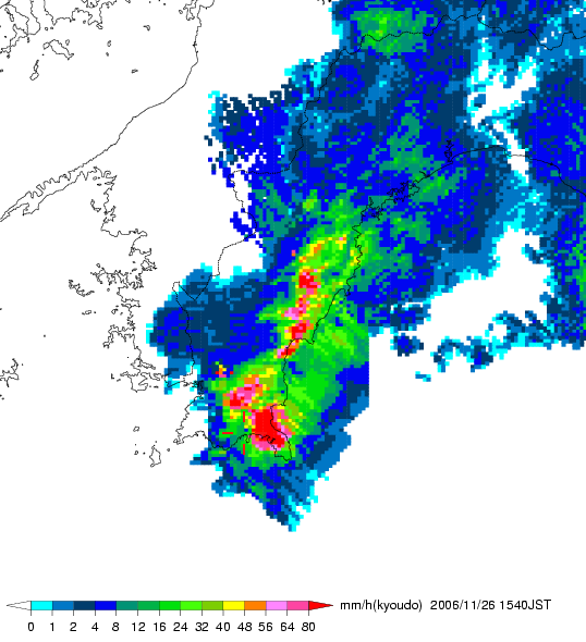 気象レーダー画像