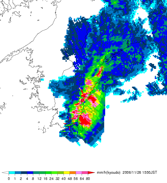 気象レーダー画像