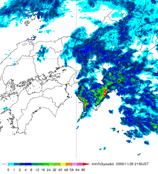 気象レーダー画像