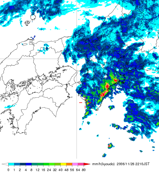 気象レーダー画像