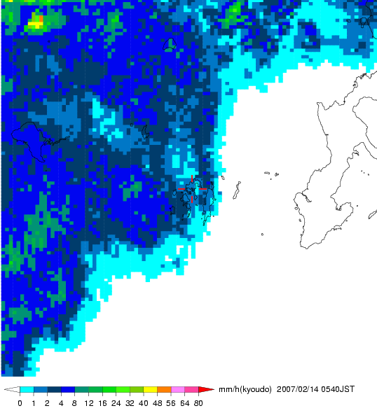 気象レーダー画像