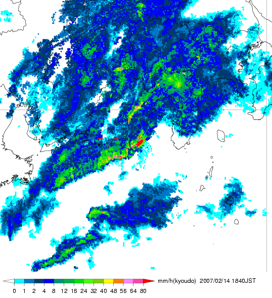 気象レーダー画像