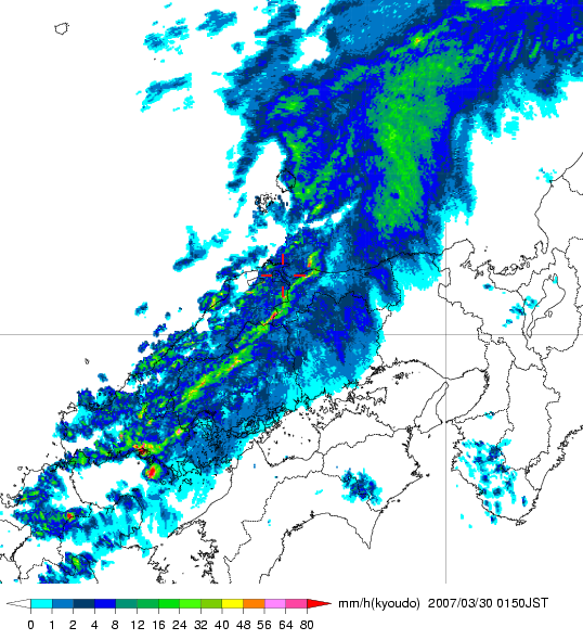 気象レーダー画像