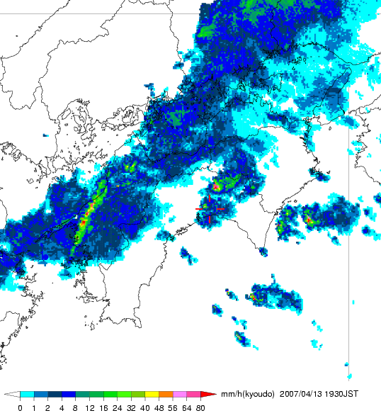気象レーダー画像