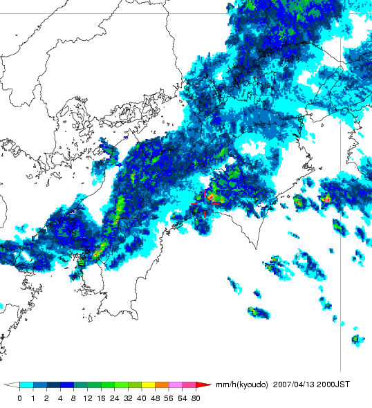 気象レーダー画像