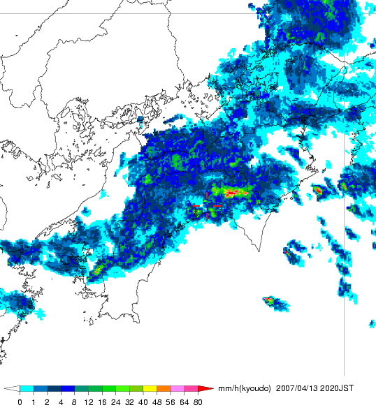 気象レーダー画像