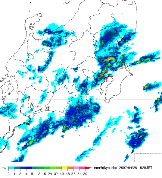 気象レーダー画像