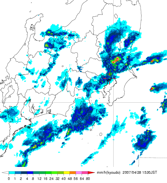 気象レーダー画像