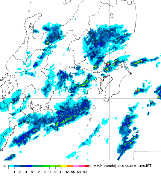 気象レーダー画像