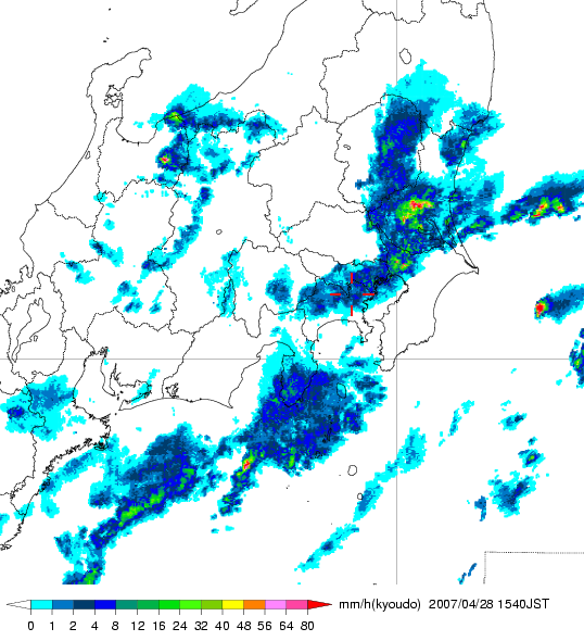 気象レーダー画像