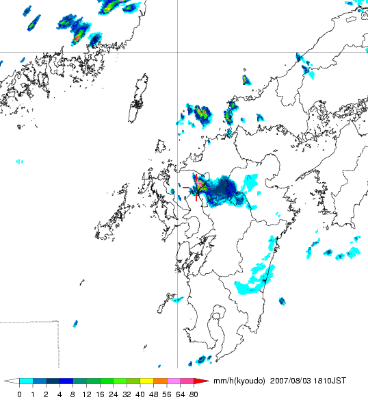 気象レーダー画像