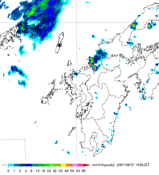 気象レーダー画像
