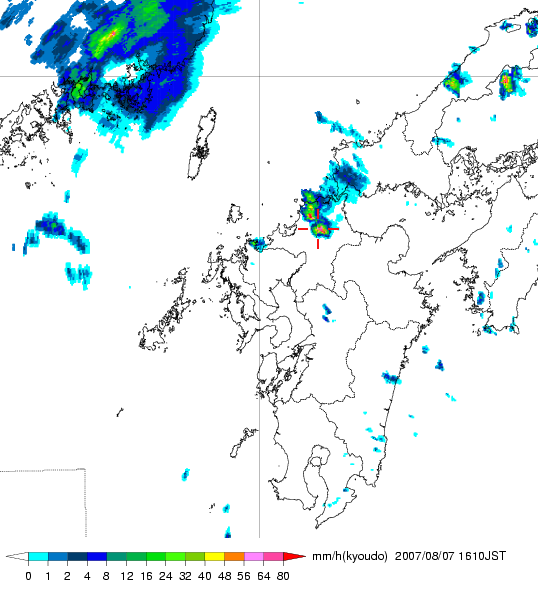 気象レーダー画像