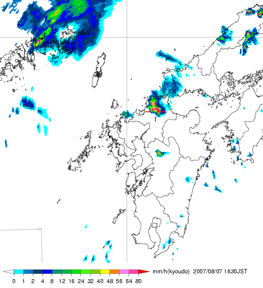 気象レーダー画像