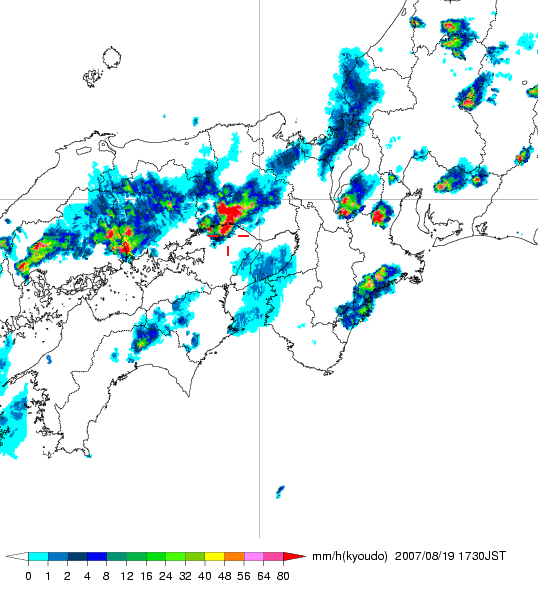気象レーダー画像