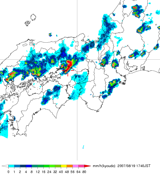 気象レーダー画像