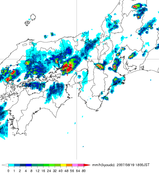 気象レーダー画像