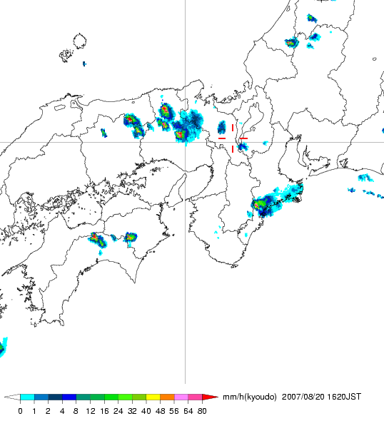 気象レーダー画像