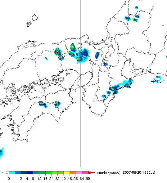 気象レーダー画像