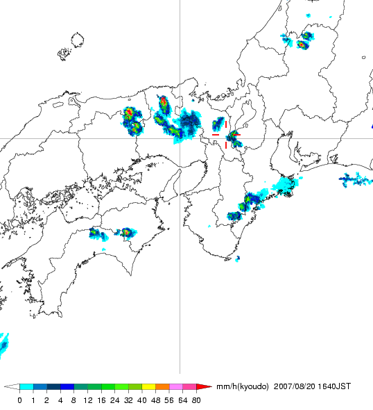 気象レーダー画像