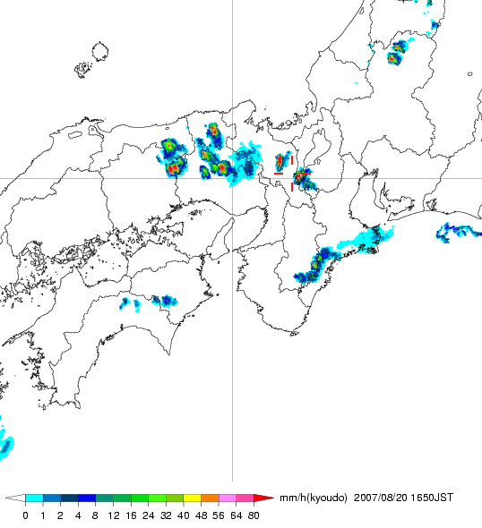 気象レーダー画像
