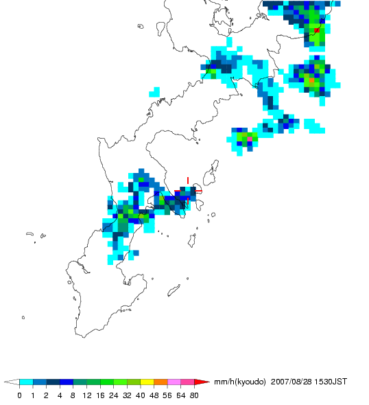 気象レーダー画像