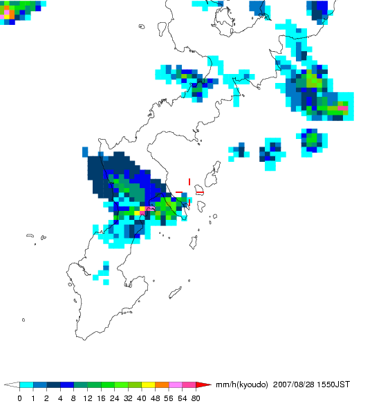 気象レーダー画像