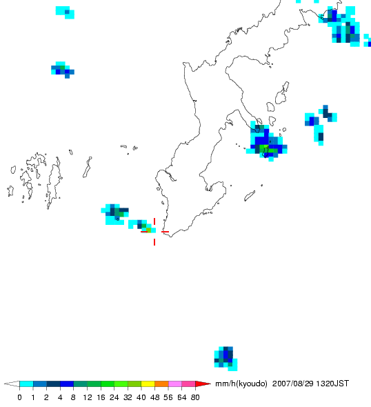 気象レーダー画像
