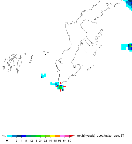 気象レーダー画像