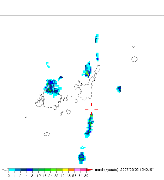 気象レーダー画像