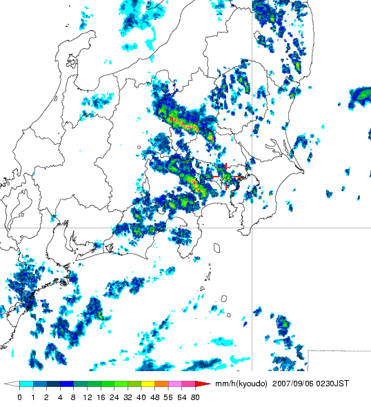 気象レーダー画像