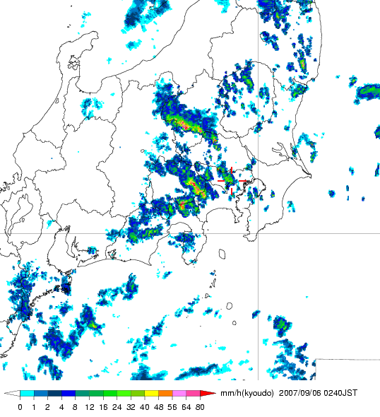気象レーダー画像