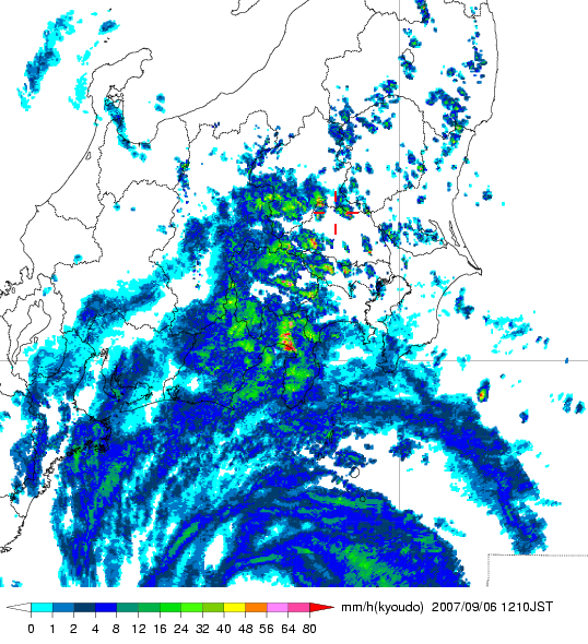 気象レーダー画像