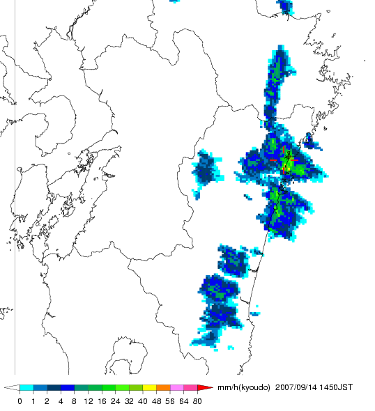 気象レーダー画像