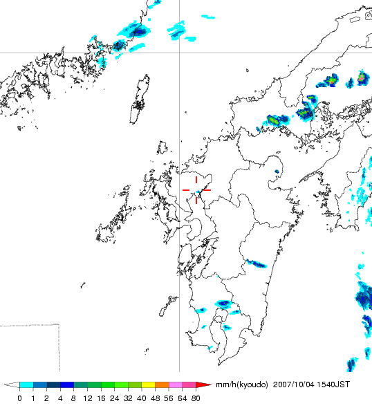 気象レーダー画像