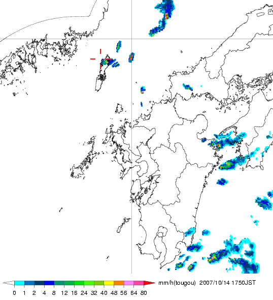 気象レーダー画像
