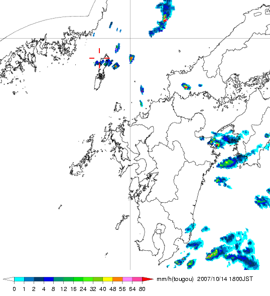 気象レーダー画像