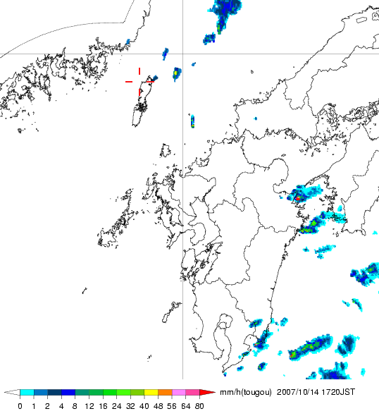 気象レーダー画像