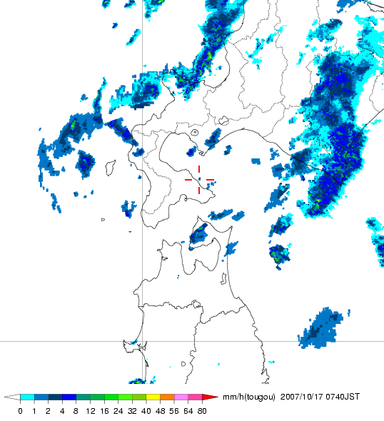 気象レーダー画像