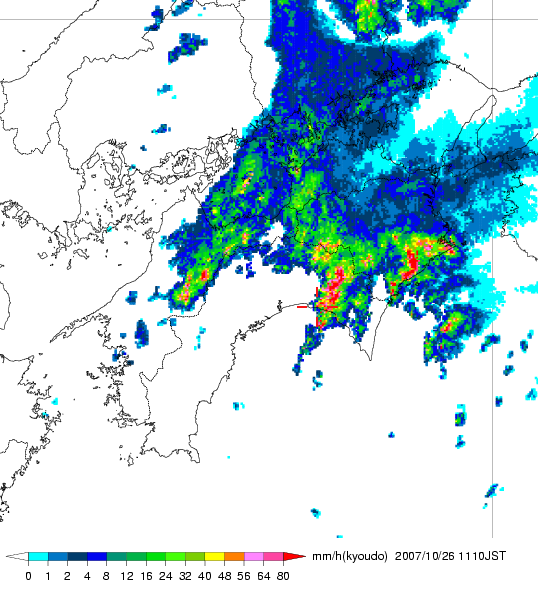 気象レーダー画像