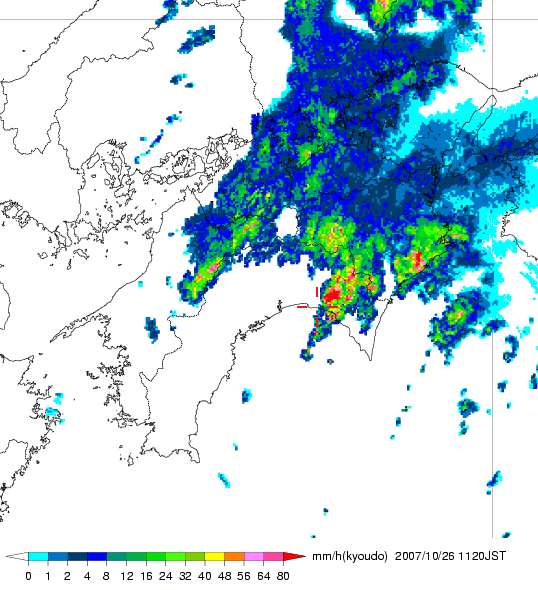 気象レーダー画像