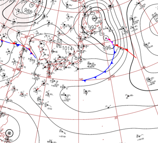 地上天気図